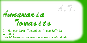 annamaria tomasits business card